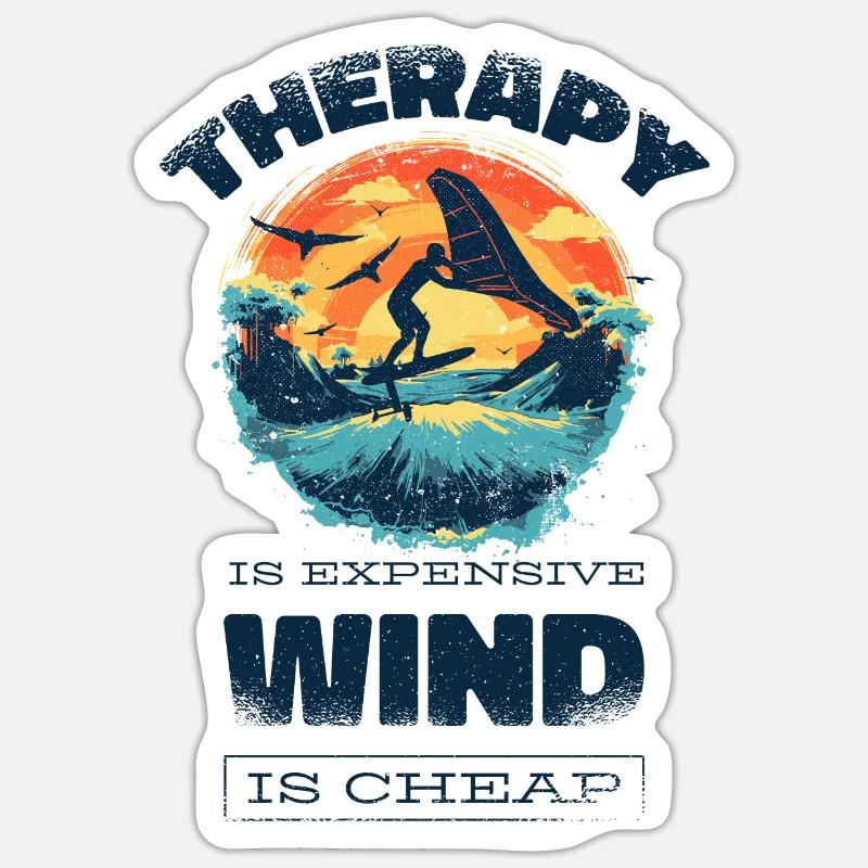 Wingfoil Surfer Wingfoiling Accessories Wing-Foiling - Sticker size S (10 x 10 cm) - white matte