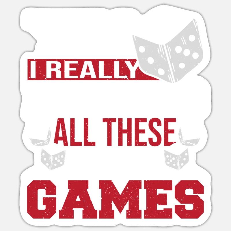 Brettspiele Spielbrett Geschenk - Sticker Größe S (10 x 10 cm) - Mattweiß