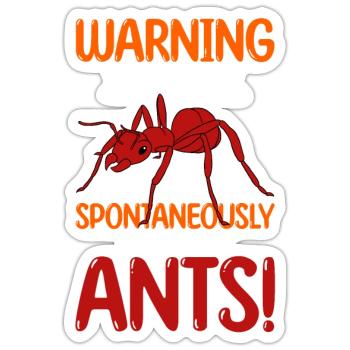 Antkeeping Ameisenzucht Ameisen - Sticker Größe S (10 x 10 cm) - Mattweiß - Vorne
