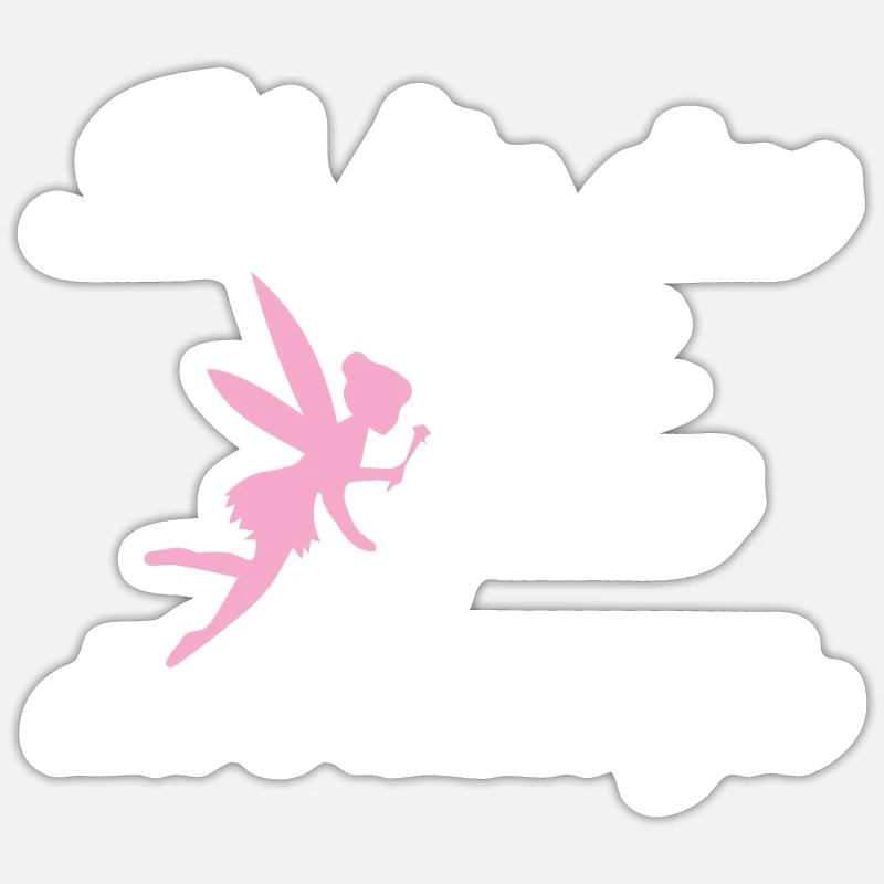 Ich bin eine Fee eine Katastrofee - Sticker Größe S (10 x 10 cm) - Mattweiß