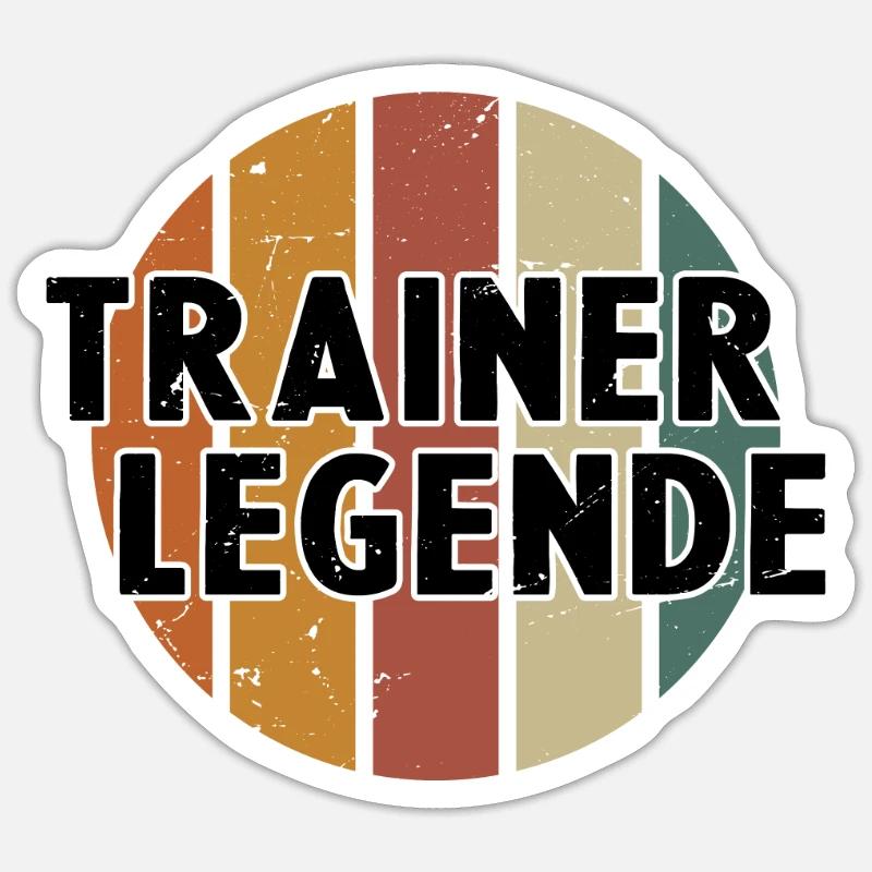 Trainerlegende | Coach Trainer Geschenk - Sticker Größe S (10 x 10 cm) - Mattweiß