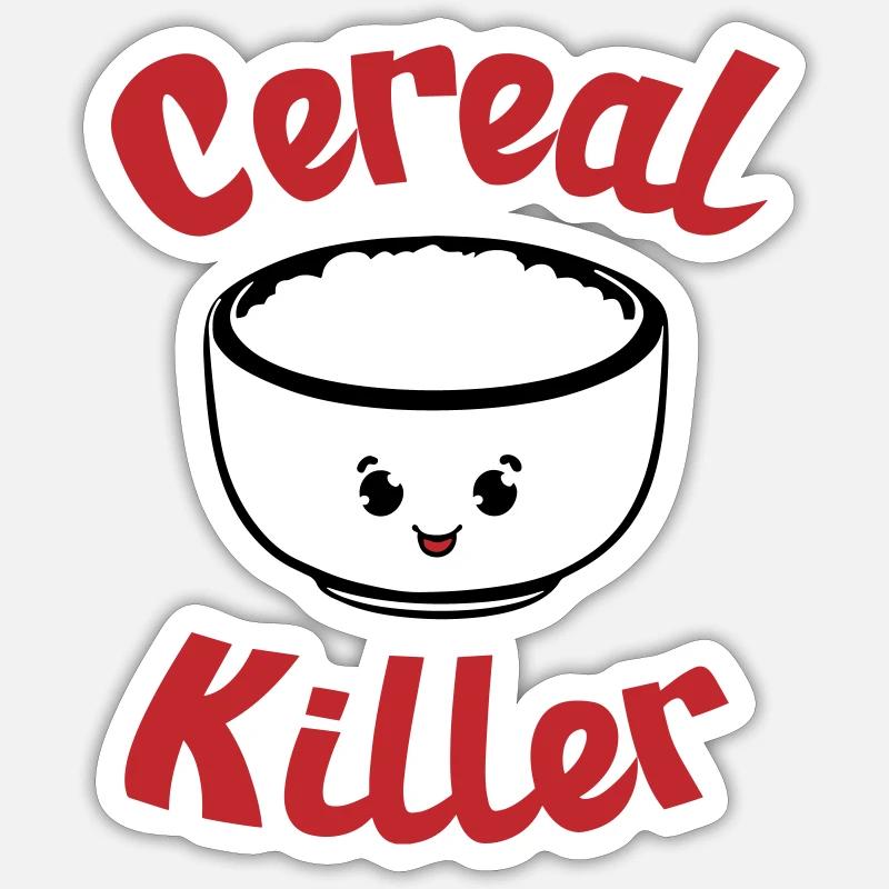 Getreide-Killer - Sticker Größe S (10 x 10 cm) - Mattweiß