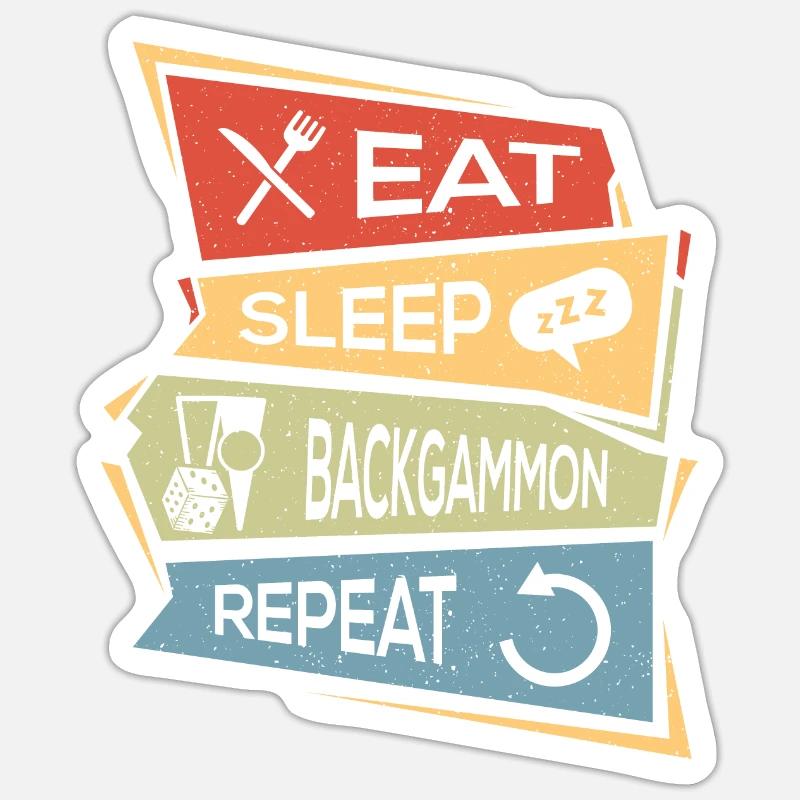 Backgammon Sticker size S (10 x 10 cm)