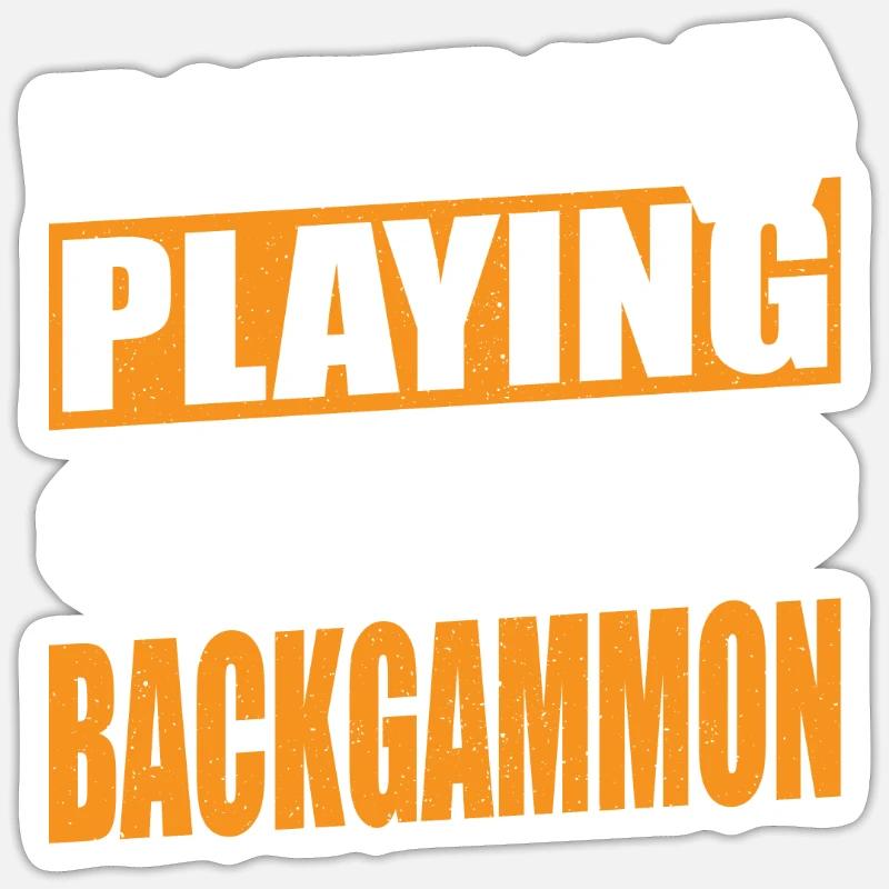 Backgammon - Sticker size S (10 x 10 cm) - white matte