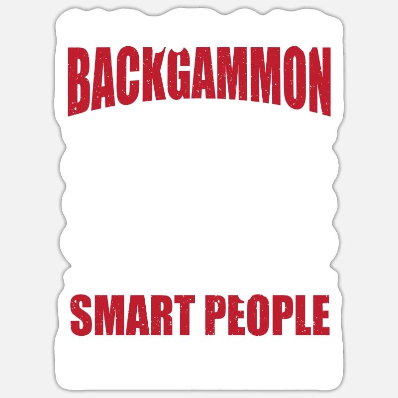 Backgammon - Sticker size S (10 x 10 cm) - white matte