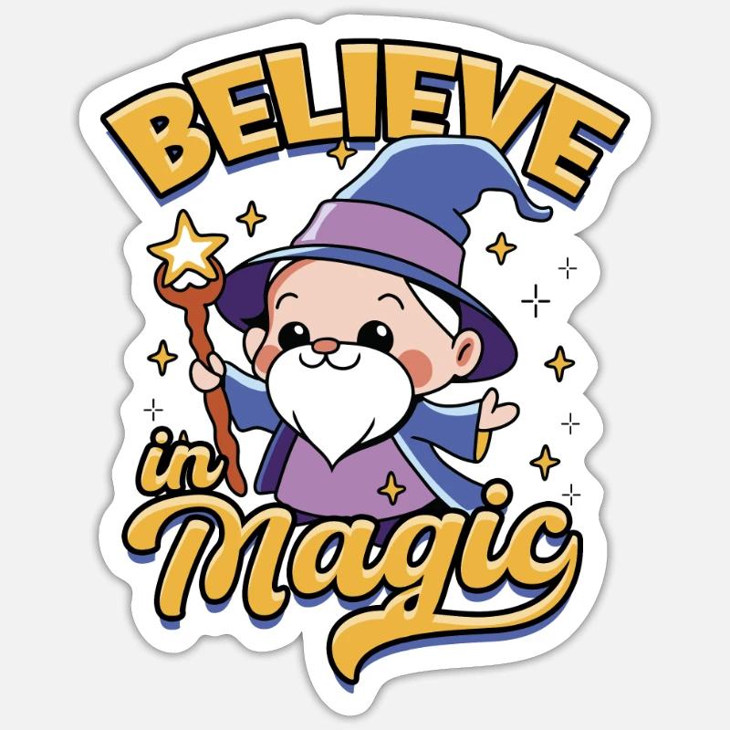 Believe in magic - Magic - Sticker size S (10 x 10 cm) - white matte
