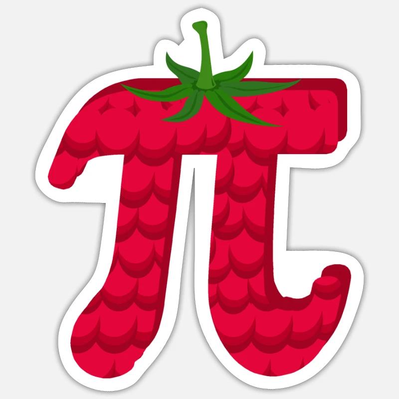 Raspberry Funny Pi Day Cake Math Lover Sticker size S (10 x 10 cm)
