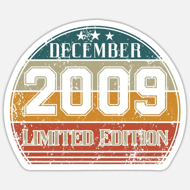 Anniversaire - Edition Limitée Décembre 2009 - Sticker taille S (10 x 10 cm) - blanc mat