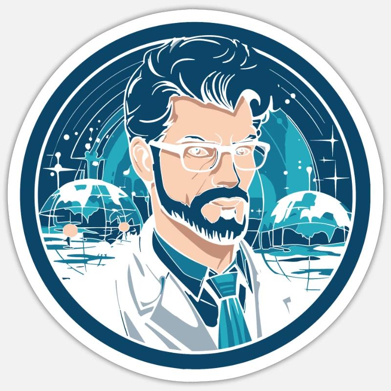 Data Science Data Analyst Cool - Sticker Größe S (10 x 10 cm) - Mattweiß