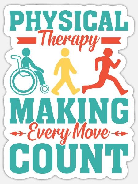 Physiotherapeut Physiotherapeutin Physio - Sticker Größe S (10 x 10 cm) - Mattweiß