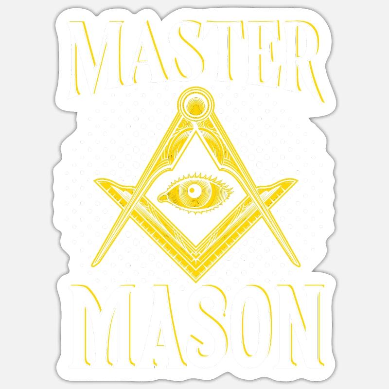 Masonic Freemasonry Fraternal - Sticker Größe S (10 x 10 cm) - Mattweiß