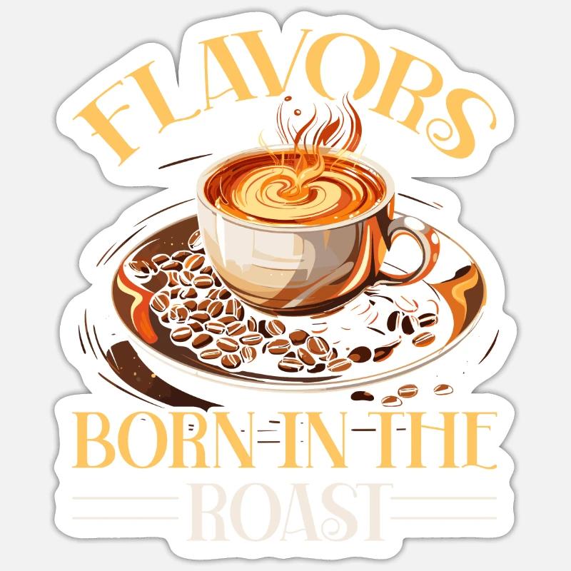 Coffee Roasting Coffee Bean Roaster Caffeine Lover Sticker size S (10 x 10 cm)
