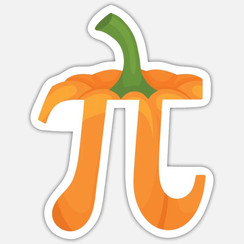 Pumpkin Pie Math Lover Halloween Pi Day Teaching Sticker size S (10 x 10 cm)