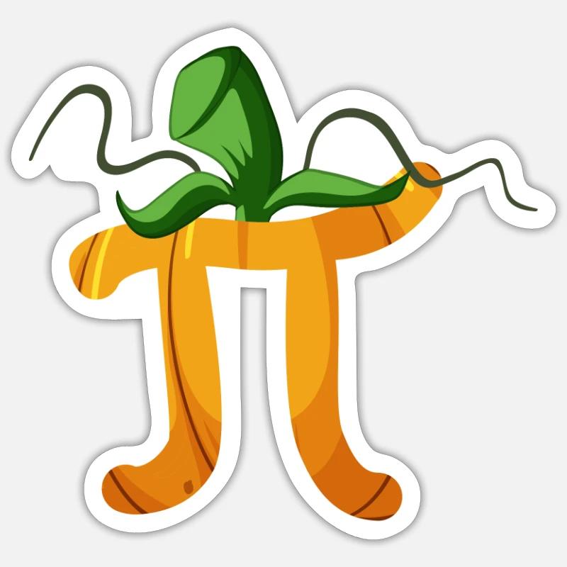Pumpkin Pie Math Lover Halloween Pi Day Teaching Sticker size S (10 x 10 cm)