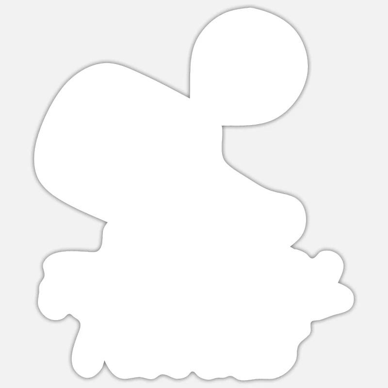 Federball - Sticker Größe S (10 x 10 cm) - Mattweiß