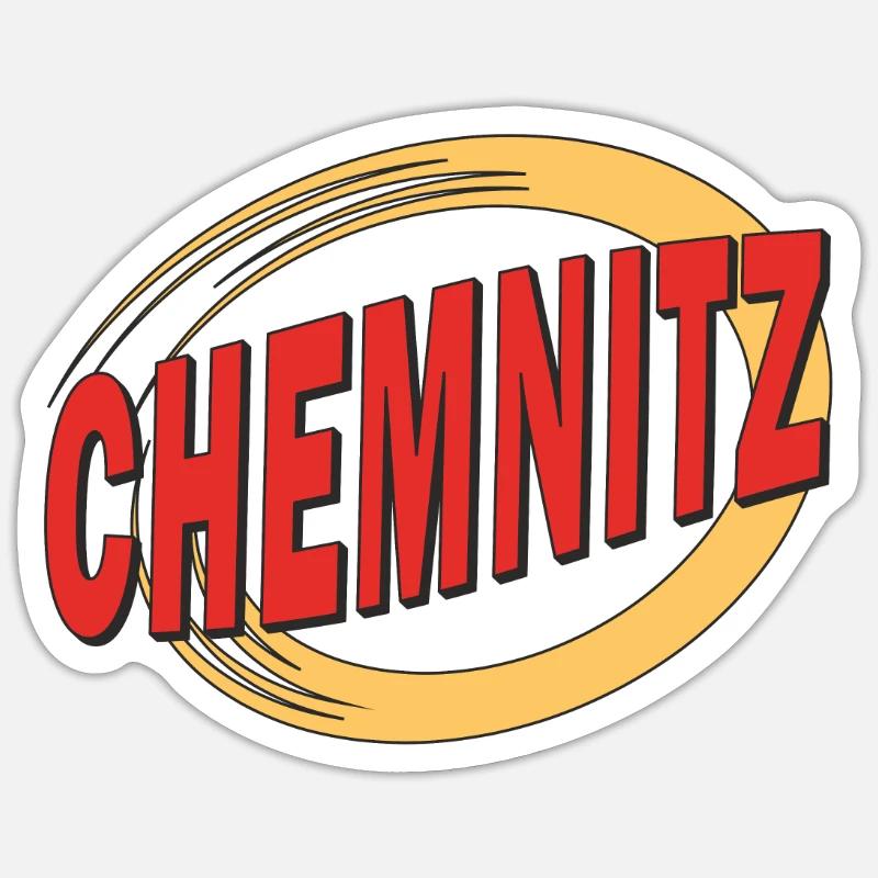 CHEMNITZ - Sticker taille S (10 x 10 cm) - blanc mat