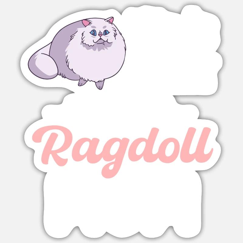 Das Leben Ist Besser Mit Einer Ragdoll Mom - Sticker Größe S (10 x 10 cm) - Mattweiß
