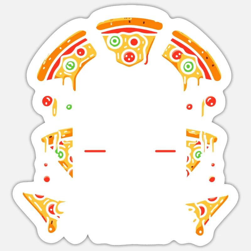 Keep Calm and Eat Pizza - Sticker size S (10 x 10 cm) - white matte
