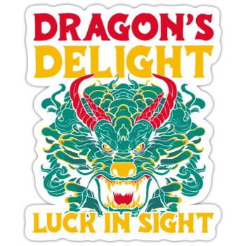 Year of the Dragon 2024 - Sticker size S (10 x 10 cm) - white matte - Front