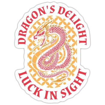 Jahr Des Drachen 2024 - Sticker Größe S (10 x 10 cm) - Mattweiß - Vorne