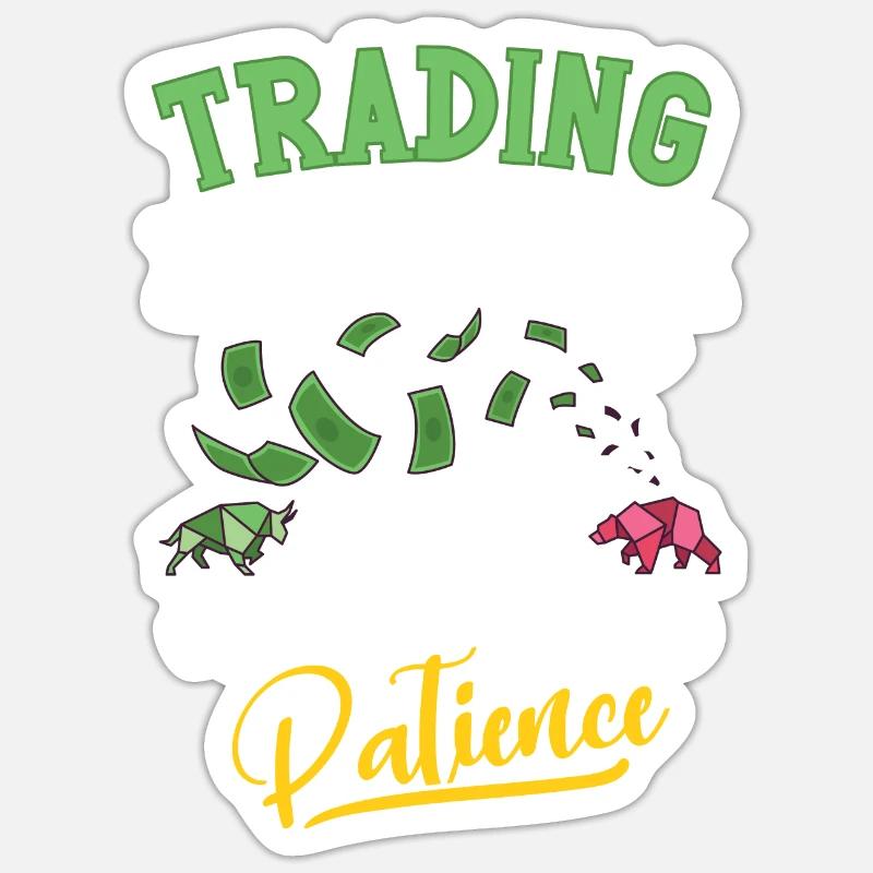 Börsenhändler, Forex-händler, Anlegerhandel - Sticker Größe S (10 x 10 cm) - Mattweiß