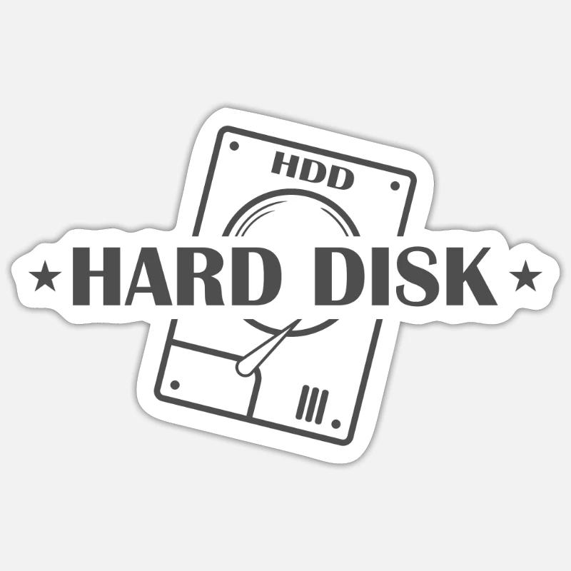 Support de données de module de stockage rétro HDD pour disque dur Sticker taille S (10 x 10 cm)