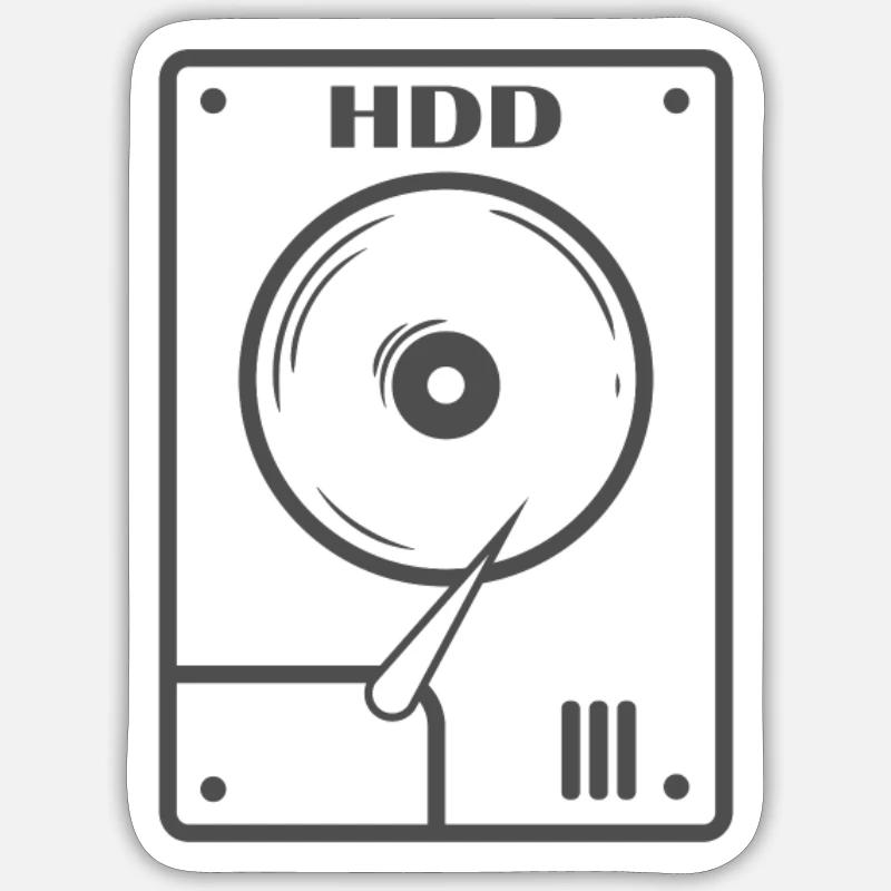 HDD hard drive retro storage module Sticker size S (10 x 10 cm)