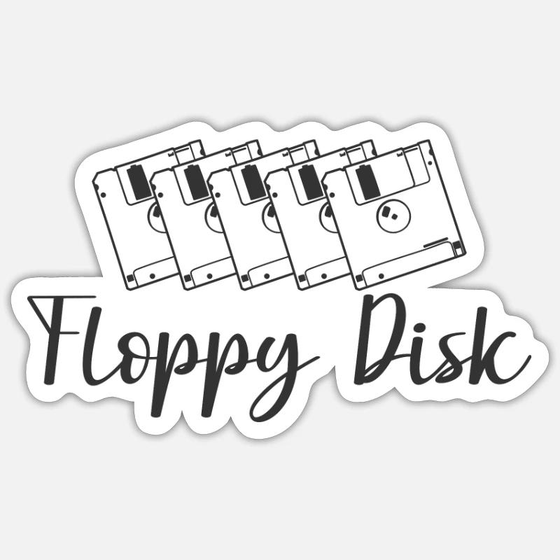 Floppy disk retro storage module data carrier Sticker size S (10 x 10 cm)