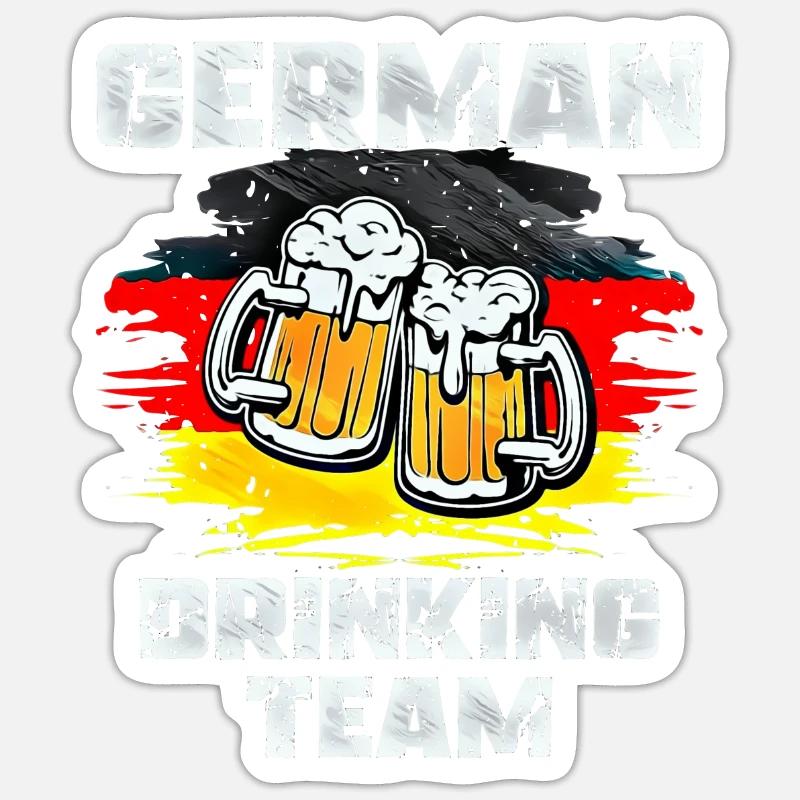 Germany Drinking Team - Sticker size S (10 x 10 cm) - white matte