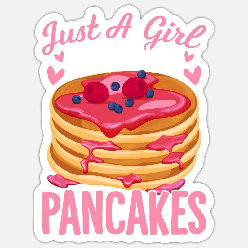 Funny Pancake Maker - Sticker size S (10 x 10 cm) - white matte
