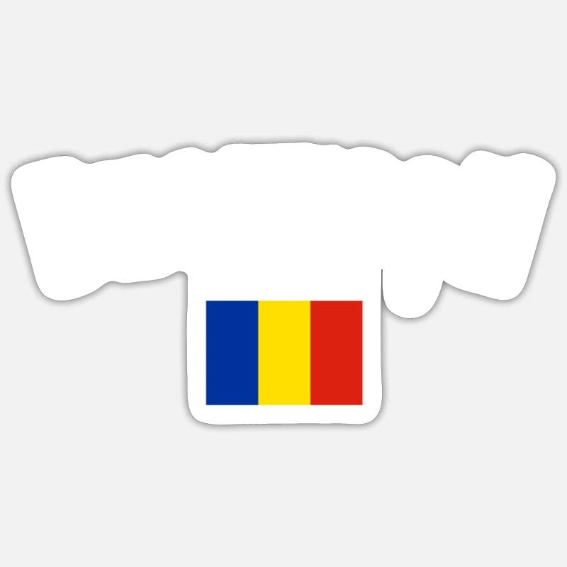 Bucuresti Drapeau Roumain Roumain Sticker taille S (10 x 10 cm)