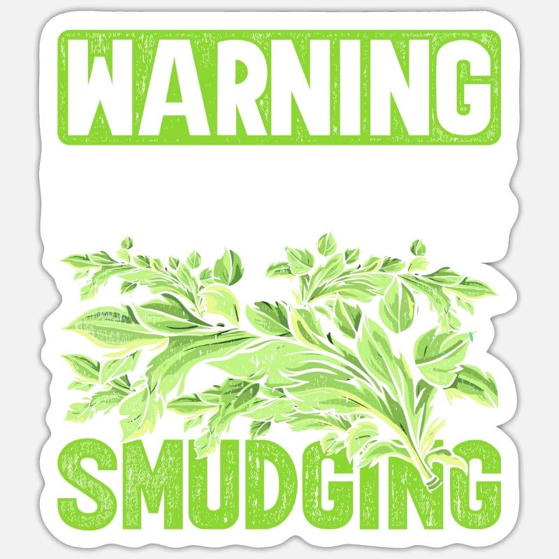 Smudging Wohnung Ausräuchern - Sticker Größe S (10 x 10 cm) - Mattweiß