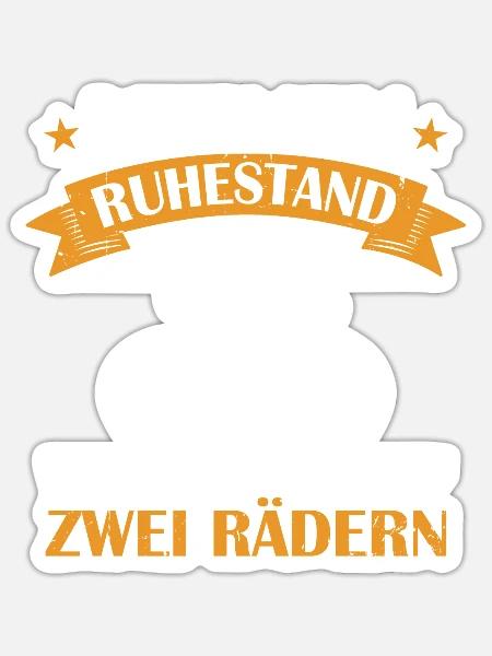 Meinen ruhestand verbringe ich auf Fahrrad - Sticker Größe S (10 x 10 cm) - Mattweiß