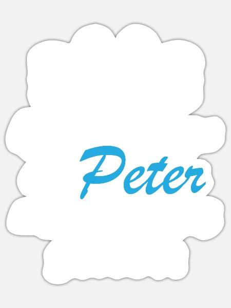 Der peter macht das schon - Sticker Größe S (10 x 10 cm) - Mattweiß