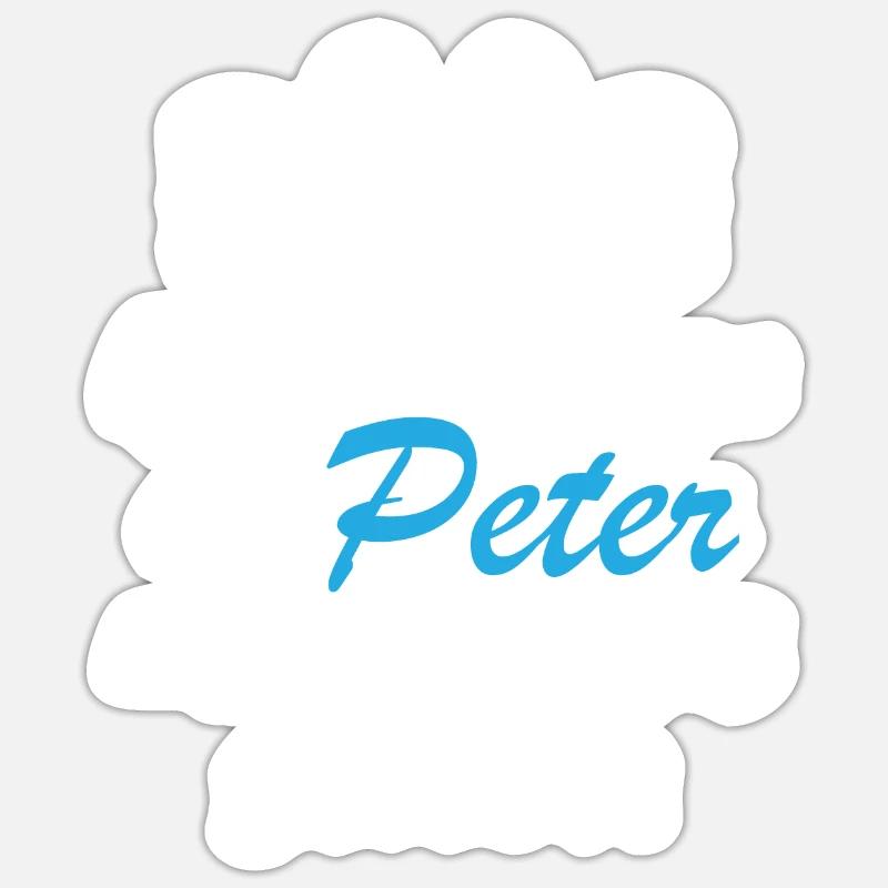 Der peter macht das schon - Sticker Größe S (10 x 10 cm) - Mattweiß