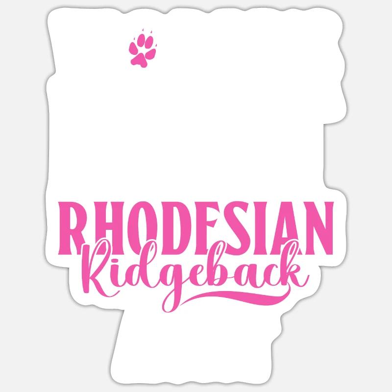 Cadeaux Rhodesian Ridgeback - Sticker taille S (10 x 10 cm) - blanc mat