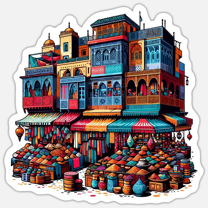 Moroccan Bazaar Sticker size S (10 x 10 cm)