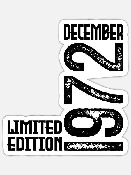 Geburtstagsgeschenk Dezember 1972. Dezember 1972. - Sticker Größe S (10 x 10 cm) - Mattweiß