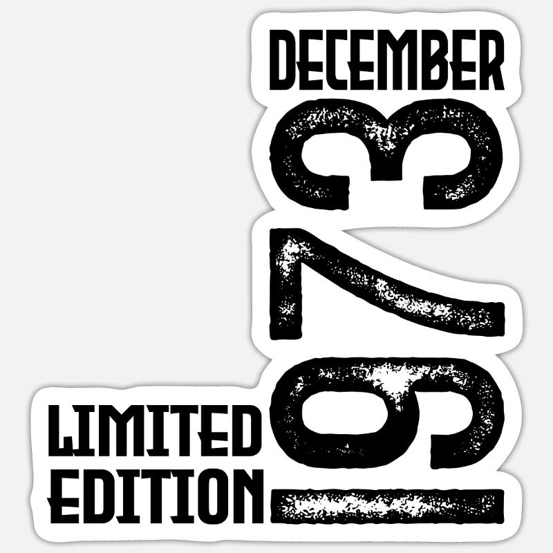 Geburtstagsgeschenk Dezember 1973. Dezember 1973. - Sticker Größe S (10 x 10 cm) - Mattweiß