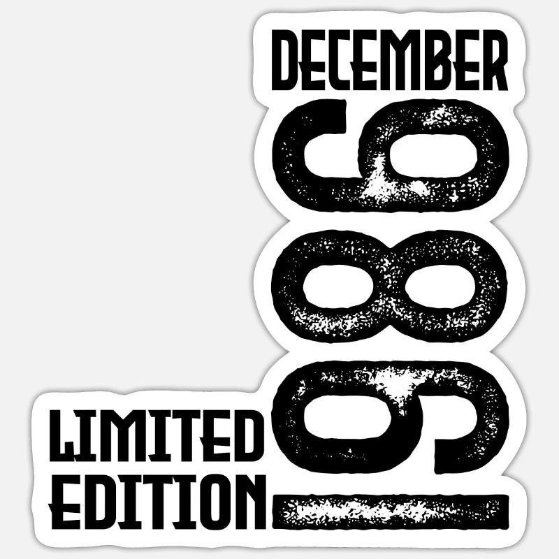 Geburtstagsgeschenk Dezember 1986. Dezember 1986. - Sticker Größe S (10 x 10 cm) - Mattweiß