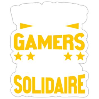 Humour Gaming Gamer Jeux Vidéos - Sticker taille S (10 x 10 cm) - blanc mat - Devant