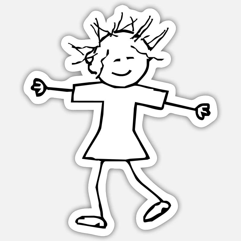 Girl Sticker size S (10 x 10 cm)