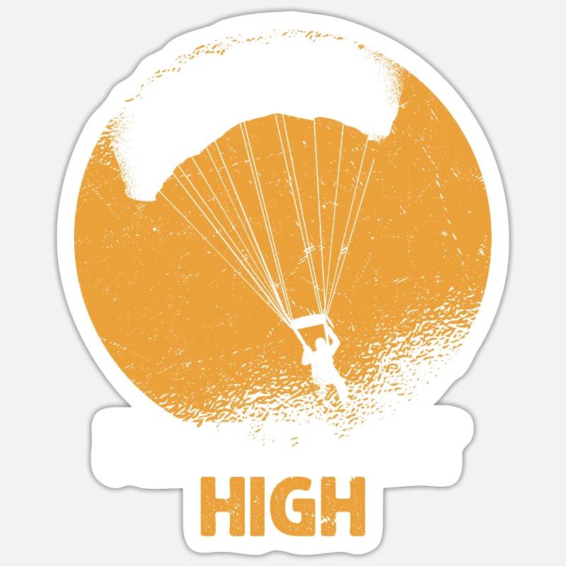 J’aime monter en parachute Sticker taille S (10 x 10 cm)