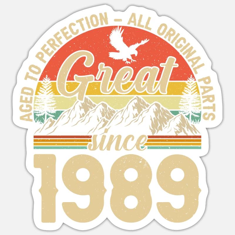 1989 - Une année légendaire - Sticker taille S (10 x 10 cm) - blanc mat