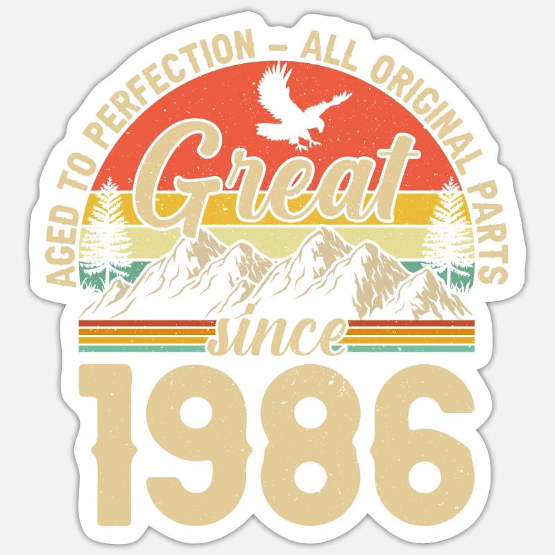 1986 - A legendary year Sticker size S (10 x 10 cm)
