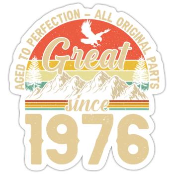1976 - A legendary year - Sticker size S (10 x 10 cm) - white matte - Front
