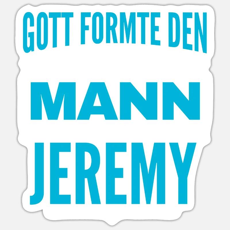 Jeremy Name Design - Sticker Größe S (10 x 10 cm) - Mattweiß