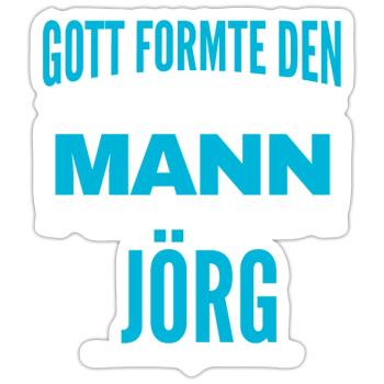 Jörg Name Design - Sticker Größe S (10 x 10 cm) - Mattweiß - Vorne