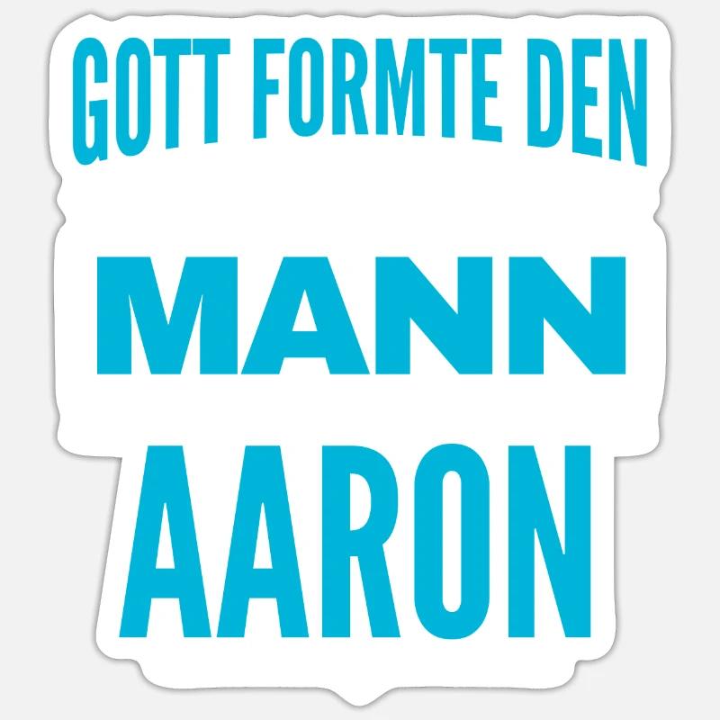 Aaron Name Design Sticker Größe S (10 x 10 cm)