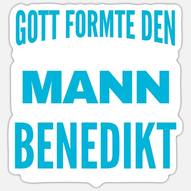 Benedikt Name Design Sticker Größe S (10 x 10 cm)